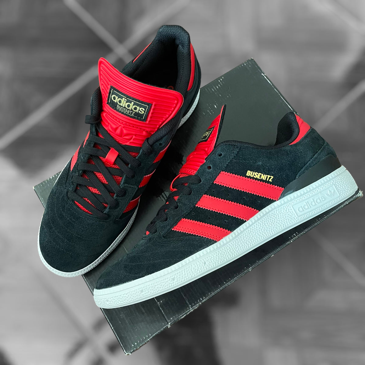 Tenis Adidas Skateboarding Busenitz Pro Black Red