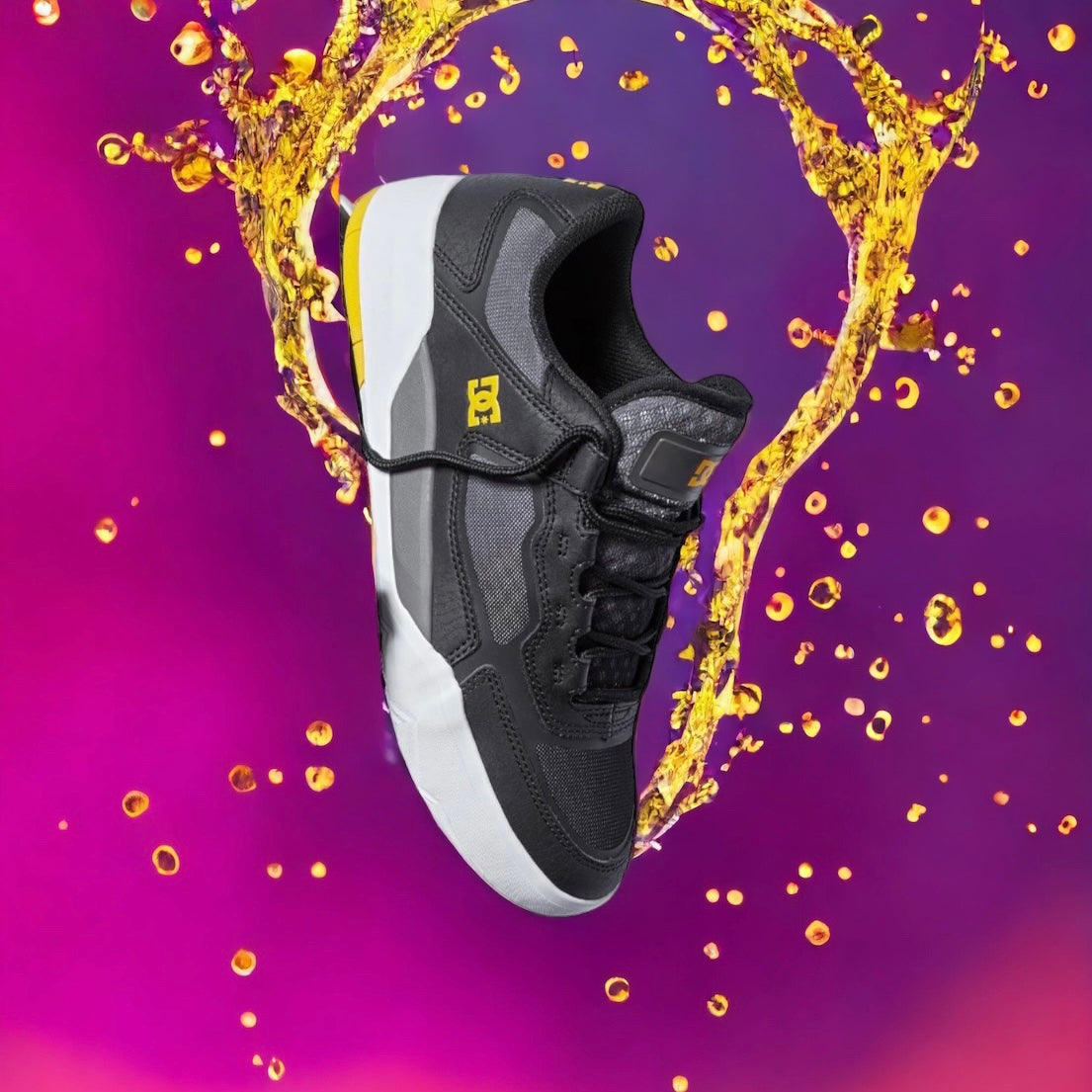 Tenis Dc Metric Black Grey Yellow Warehouse Footwear