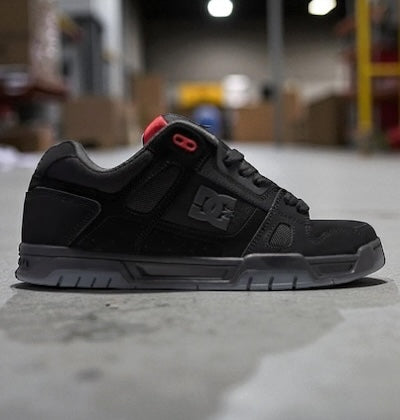 Tenis Dc Stag Black Grey Red