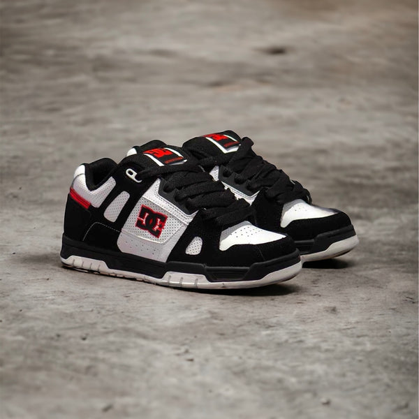 Tenis Dc Stag White Black Red